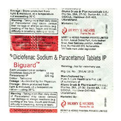 BIGUARD Tablet 10's - Pain relief-Nsa