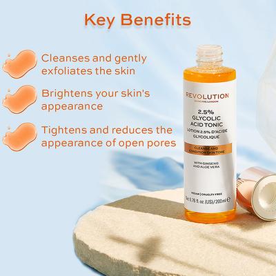 Revolution Skin 2.5% Glycolic Acid Tonic 200 ml - Skin-Treatment