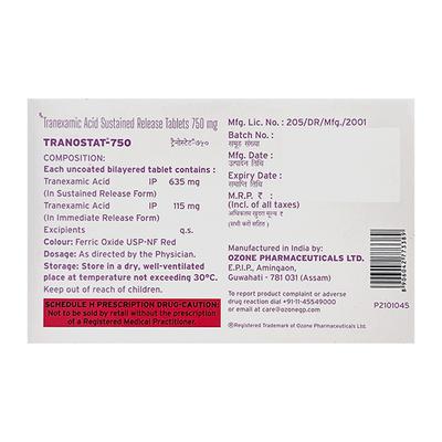 TRANOSTAT 750 Tablet 10's - Bleeding Disorders-Hae