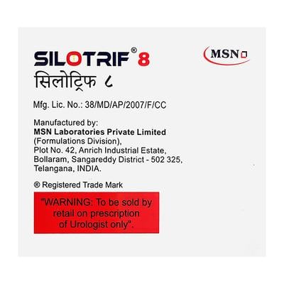 SILOTRIF 8 Capsule 15's - Bladder And Prostate Disorders-Dru