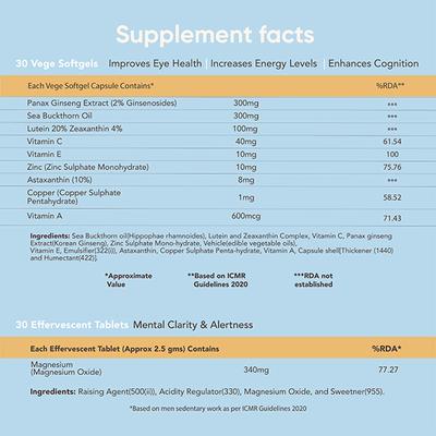 Origins Nutra Better Balance Combo Pack - 30 Veg Softgel & 30 Effervescent Tablets - Multi-Vitamins