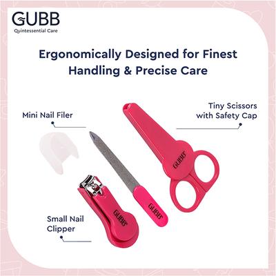 GUBB Baby Manicure Kit For Boys & Girls - Pink 140 gm - Manicure & Pedicure Kits