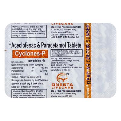 CYCLONES P Tablet 10's - Pain relief-Nsa