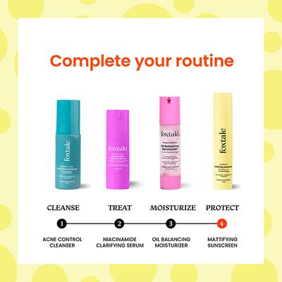 Foxtale SPF 70 Gel-Cream Sunscreen for Oily Skin with PA ++++ & Niacinamide 50ml - Face Sunscreen