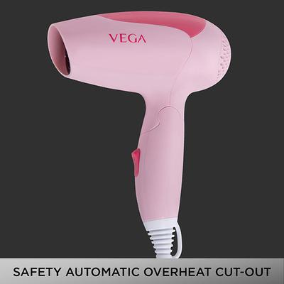 VEGA Go Lite 1400w & Foldable Hair Dryer (VHDH-19) Pink 1's - Hair Dryers