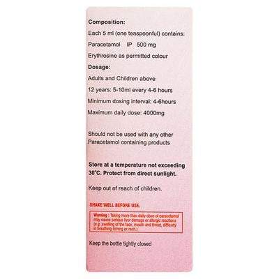 FEPANIL 500 BANANA FLAVOUR Suspension 60ml - Fever-Non