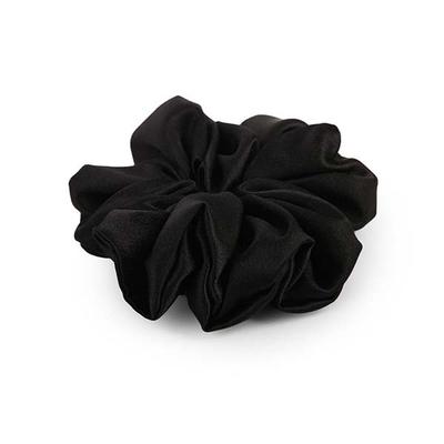 Mueras XL Silk Satin Scrunchie Black 1's - Hair Clips/Bands