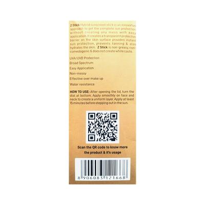 Z STICK HYBRID SPF 50 + PA ++++ UVA UV DEFENSE +HYDRATION SUNSCREEN Stick 20g - Sun Protectors-Emo