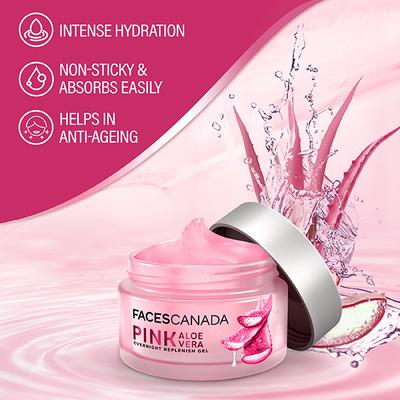 Pink Aloe Vera Overnight Replenish Gel 50 gm - Face Gels