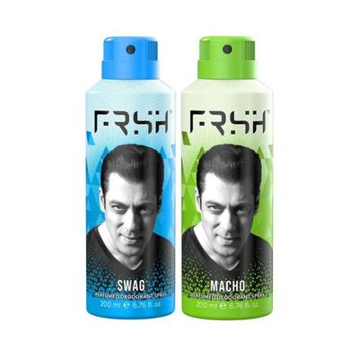 Frsh Dedorant Body Spray Swag & Macho-Pack Of 2 400 ml - Men Deodorants/Roll-Ons