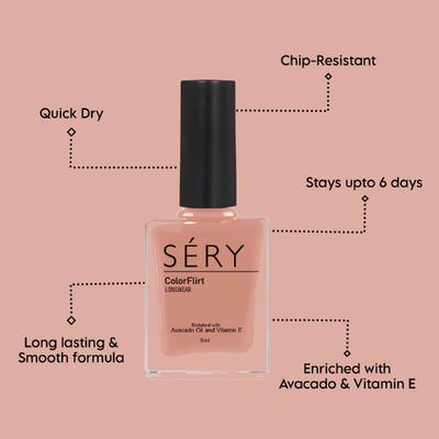 SERY Colorflirt Nail Paint - Cold Coffee 10 ml - Nail Polish