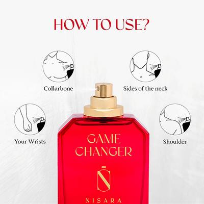 Nisara Game Changer Perfume Long Lasting Fragrance Ambery Woody Fruity Eau De Parfum For Men 100 ml - Men Perfumes (Edt/Edp)