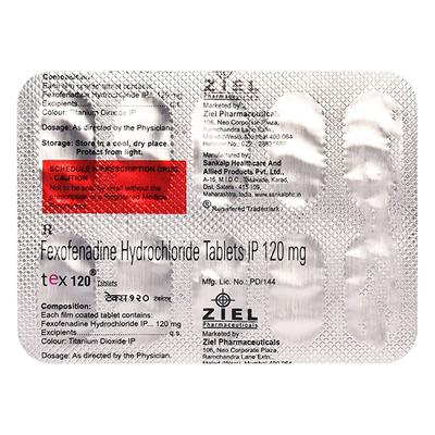 TEX 120 Tablet 10's - Allergies-Ant