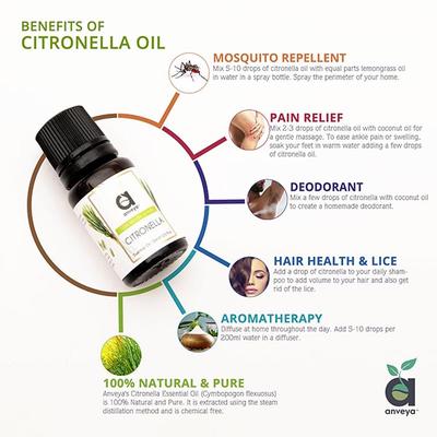 Anveya Citronella Essential Oil 15 ml - Essential Oils