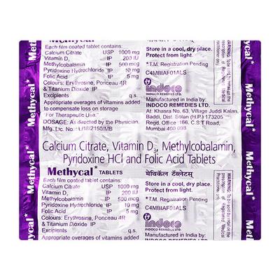 Methycal Tablet 15'S - Supplements-Cal