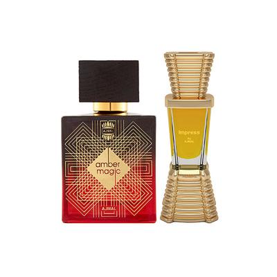 Ajmal Amber Magic EDP Spicy Aromatic Perfume And Impress Concentrated Perfume Oil Citrus 110 ml - Men Perfumes (Edt/Edp)