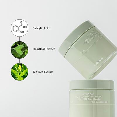 Celimax Ji Woogae Heartleaf Bha Peeling Pad, Exfoliates 125 ml - Masks & Peels