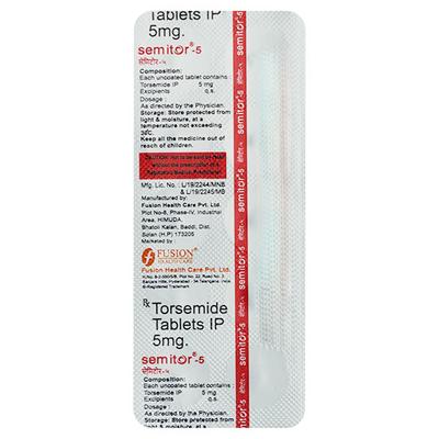 SEMITOR 5 Tablet 10's - Hypertension-Diu