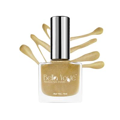 Bella Voste Shimmer Nail Paints Glitter Gold(51) 9 Ml - Nail Polish