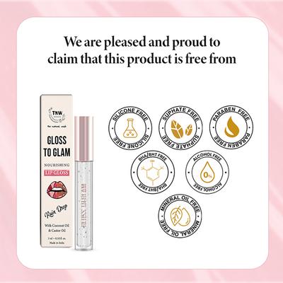 Tnw The Natural Wash Gloss To Glam Nourishing Lip Gloss- Raindrop 3 ml - Lip Glosses