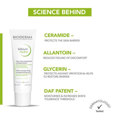 Bioderma Sebium Hydra Moisturizer for Acne 40 ml - Lotions & Creams
