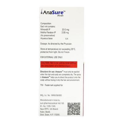 ANASURE 2% Solution 60ml - Hair Loss-Oth