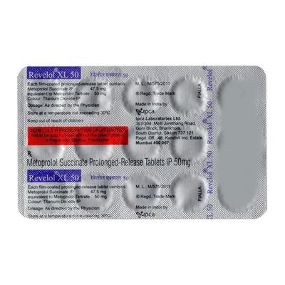 REVELOL XL 50 Tablet 15's - Hypertension-Bet