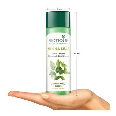 Biotique Henna Leaf Fresh Texture Shampoo & Conditioner 120 ml - Shampoos