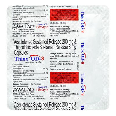 Thiox OD 8mg Capsule 5'S - Muscle Cramps/Spasticity-Mus