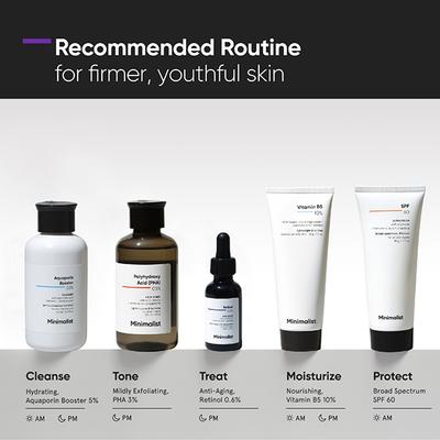 Minimalist Retinol + Coenzyme Q10 0.6% face serum with Medium strength Retinol formula 30 ml - Face Serum