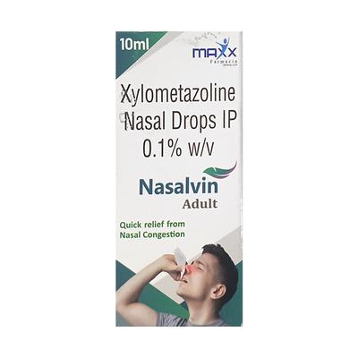 NASALVIN ADULT Nasal Drops 10ml - Nasal Congestion-Nas