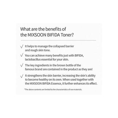 Mixsoon Bifida Toner 300 ml - Toners