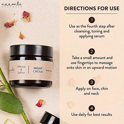 Neemli Naturals Hibiscus & Saffron Night Cream 50 ml - Night Cream