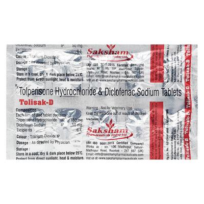 TOLISAK D Tablet 10's - Muscle Cramps/Spasticity-Mus