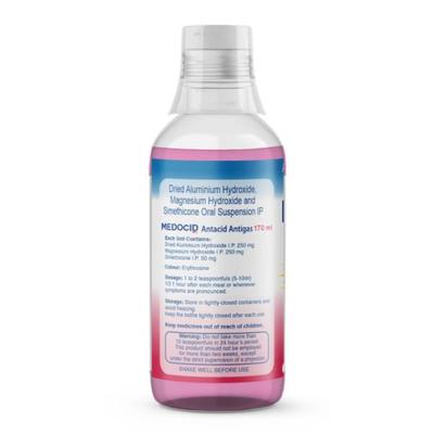 Medocid MPS Sugar Free Syrup - Mint Flavour 170 ml - Acidity & Gas Relief