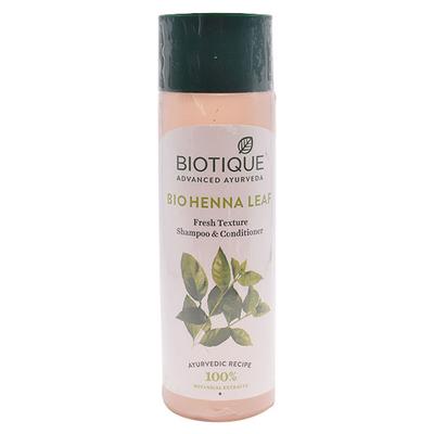 Biotique Henna Leaf Hair Cleansing Fresh Texture Shampoo and Conditioner 120ml - Shampoos