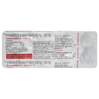 Emsulide P Tablet 10'S - Pain relief-Nsa