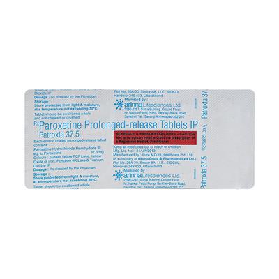 Patroxta 37.5mg Tablet 10'S - Depression-Ant