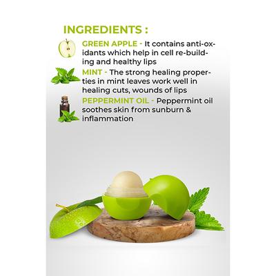 Organic Harvest Moisturizing Green Apple Lip Balm 8gm - Lip Balms