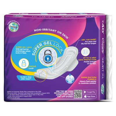 Amrutanjan Comfy Slimfit Sanitary Napkin XL 6's - Sanitary Napkins