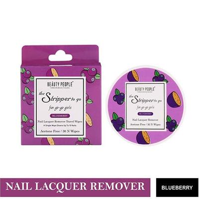 Beauty People The Stripper To The Go Nail Polish Remover Blueberry 30 gm - Nail Polish Remover