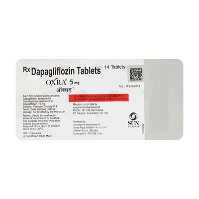 Oxra 5mg Tablet 14'S - Diabetes-Ant