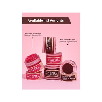 Swiss Beauty Lip Perfect Duo Balm and Scrub with Coffee Extract, Shade - Coffee Extract, 3.5gm+3.5gm 1's - Lip Balms