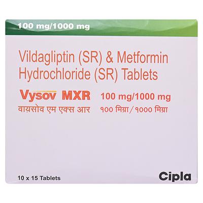 VYSOV MXR 100/1000mg Tablet 15's - Diabetes-Ant
