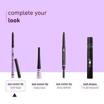Plum Eye-Swear-By Kohl Kajal Combo Deep Black Creamy Smooth Smudge-Proof 2s - Kajal & Kohls