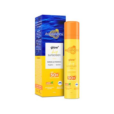 Aqualogica Glow Plus Dewy Sunscreen Papaya & Vitamin C SPF 50+ PA++++ UVA / UVB 50gm - Face Sunscreen