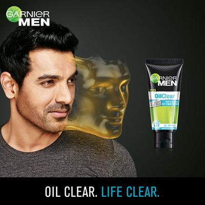 Garnier Men Oil Clear Deep Cleansing Icy Face Wash - Clay D-Tox 50 gm - Face Wash & Cleansers