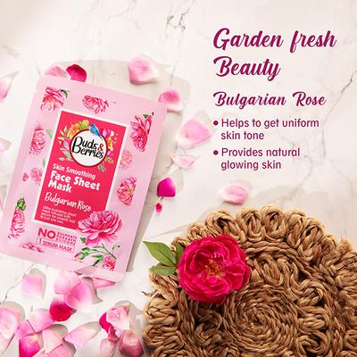 Buds & Berries Bulgarian Rose Sheet Mask Pouch 25 gm - Sheet Masks