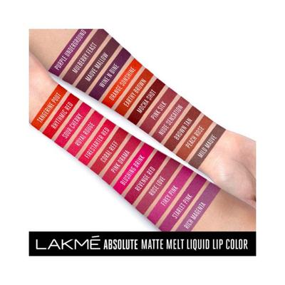 Lakme Absolute Matte Melt Liquid Lip Color Royal Rouge 6 ml - Liquid Lipsticks