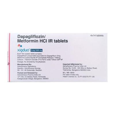 Xigduo 5/1000mg Tablet 14'S - Diabetes-Ant